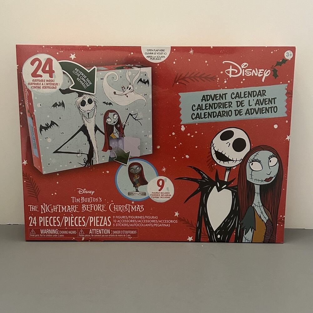 Tim Burton Nightmare Before Christmas Advent Calendar 24 Pieces Holiday Disney